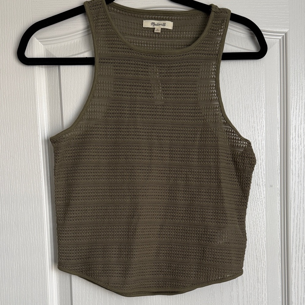Madewell Olive Green Knit Tank Top